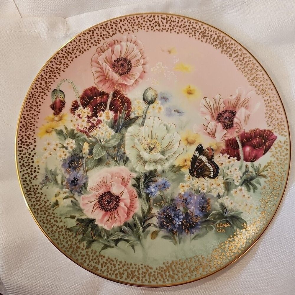 Collectible Wall Plate "Symphony Of Shimmering Beauty"  By Lena Lui Plate #4508A